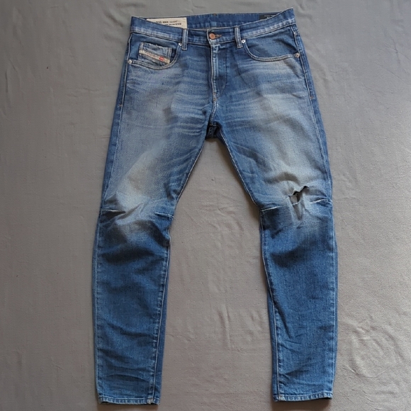 Diesel D-Strukt Slim Blue Jeans Distressed Men's 32 - Picture 1 of 9